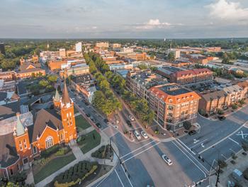 07Downtown aerial view