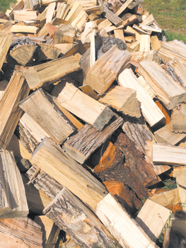 18 chopped firewood