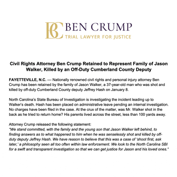 Ben Crump Release