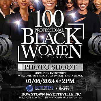 100 professional black women in black graphic
