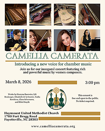 Camellia Camerata’s inaugural concert celebrates Women