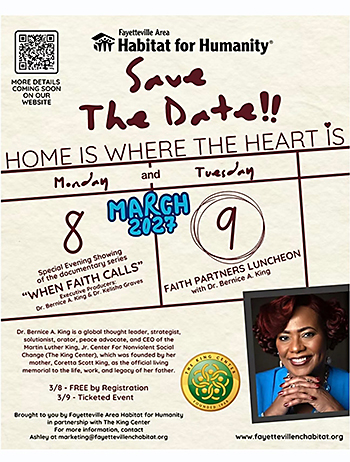 Habitat for Humanity to host Dr. Bernice A. King in 2027